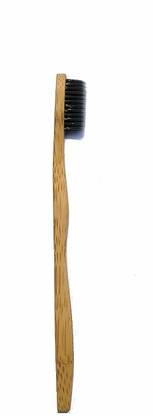 Aura creation Bamboo Toothbrushes Charcoal Bristles- Biodegradable, Natural, Eco-Friendly, Compostable, Reusable Bamboo Toothbrush Ultra Soft Toothbrush