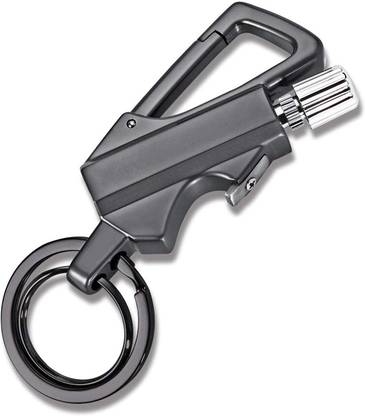 AMJ Permanent Match Infinity Lighter with Multitool Keychain Bottle Opener, Reusable Waterproof Match Strike Anywhere, Forever Flint Fire Starter for Outdoor Survival Cigarette Lighter