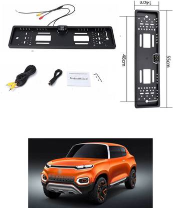 PECUNIA License Plate Wireless Backup Camera, WiFi Rear View Camera, 170° View Angle Universal IP69 Waterproof Car License Plate Frame Camera for Car Truck SUV Pickup Trailer Van C138 Car Number Plate