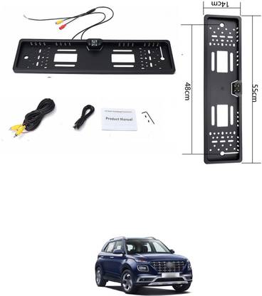 PECUNIA License Plate Wireless Backup Camera, WiFi Rear View Camera, 170° View Angle Universal IP69 Waterproof Car License Plate Frame Camera for Car Truck SUV Pickup Trailer Van C96 Car Number Plate