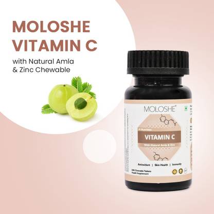 Moloshe Vitamin C with Natural Amla & Zinc Chewable
