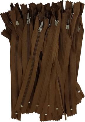 Jyoti Zipper - CFC Size 3 (100 Zips of 8 Inches) (51009) Brown Plastic Open-ended Zipper