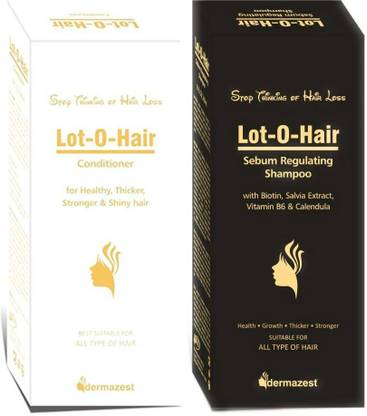LOT O HAIR Shampoo And Conditioner | Shampoo with Biotin for Hair Growth | Conditioner for healthy, Thicker, Strong & Shiny hair