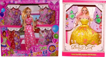 Shivansh Collection NEW ZARA BARBIE ILU DOLL WITH BEAUTY GIRL 814 F IN COMBO PACK OF 2 MULTICOLOR