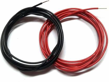 Prestronics SINGLE STRAND WIRE Combo of Red N' Black For DIY/ Circuit Jumper/ OR Miscellaneous Work Miscellaneous Electronic Hobby Kit