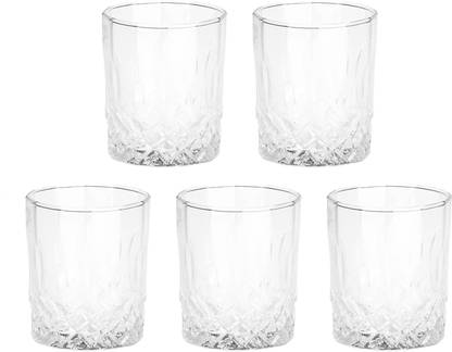 1st Time (Pack of 5) Transparent Water Glass, Set Of 5, 200 ML, Clear,Bk378 Glass Set Water/Juice Glass