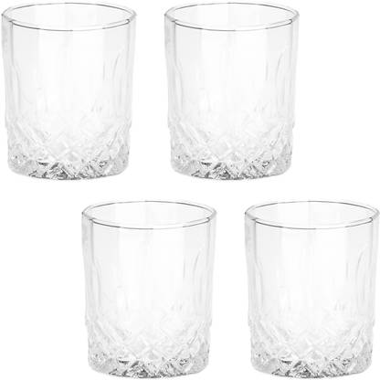 1st Time (Pack of 4) Transparent Water Glass, Set Of 4, 200 ML, Clear,Bk377 Glass Set Water/Juice Glass
