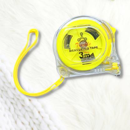AsEcoTraders Standard Quality Measuring Tap (3Mtr) with Lock button and rope Measurement Tape