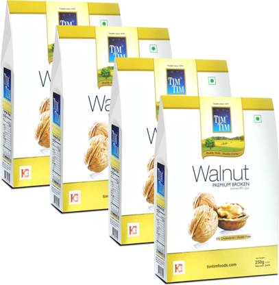 Tim Tim Premium Broken Walnuts kernels 1 Kg (Pack of 4) Each 250gm Walnuts
