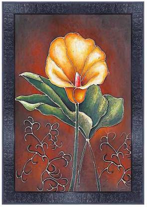 pnf Flower Wood Photo Frames with Acrylic Sheet (Glass)2080 Digital Reprint 14 inch x 10 inch Painting