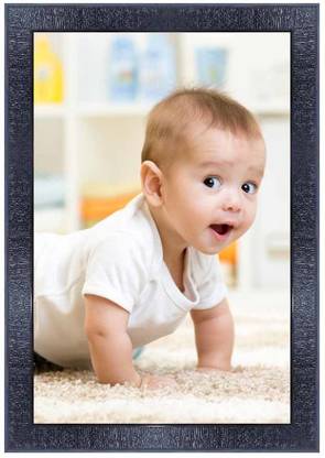 pnf New born Baby Frames with Acrylic Sheet (Glass)-1233-baby Digital Reprint 14 inch x 10 inch Painting