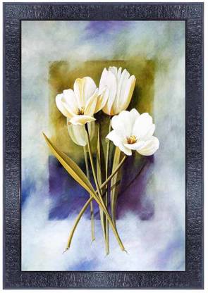 pnf Flower Wood Photo Frames with Acrylic Sheet (Glass)10017 Digital Reprint 14 inch x 10 inch Painting