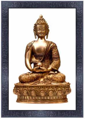 pnf Buddha Art Frames with Acrylic Sheet (Glass)3961 Digital Reprint 14 inch x 10 inch Painting