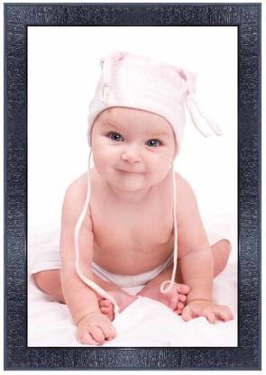 pnf New born Baby Frames with Acrylic Sheet (Glass)-184-baby Digital Reprint 14 inch x 10 inch Painting