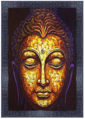 pnf Buddha Art Frames with Acrylic Sheet (Glass)1789 Digital Reprint 14 inch x 10 inch Painting