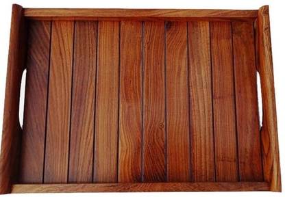 S.I Creation Handmade & Handcrafted Wooden Large Tray for Serving| Sheesham Wood Serving Tray Tray
