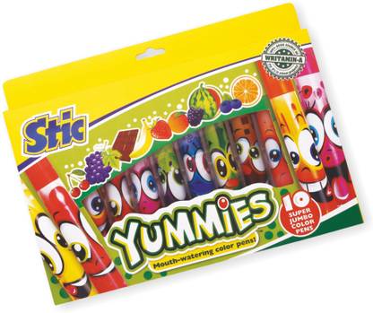 STIC Fruit Scented Sketch Pens 10 Flavours Nib Sketch Pens  with Washable Ink