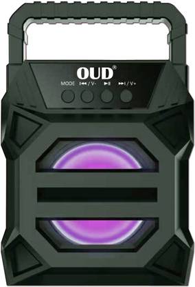 OUD Brand New Speaker Portable Wireless Rechargeable Super 3D Thunder Mega Bass Double Horn Speaker LED Light DJ Speaker Column Support USB/AUX/TF&SD- Card With Long Battery Backup 3 W Bluetooth Speaker
