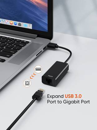 microware USB 3.0 to 10 100 1000 Gigabit Ethernet LAN Network Adapter Ethernet Compatible for Nintendo Switch MacBook Surface Pro Laptop PC USB Ethernet Adapter USB LAN Card