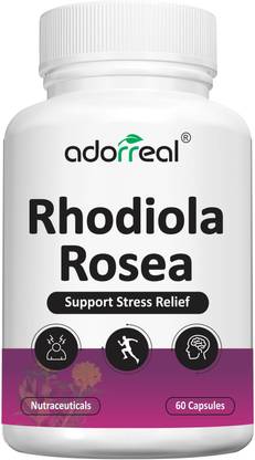 Adorreal Rhodiola Rosea Support Stress Relief 60 Capsules Pack of 1