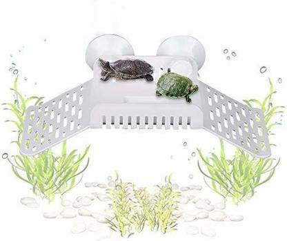 Mistletoe Product Multifunctional Basking Area/Stand Reptiles Bask Climbing Crawling Dock Platform with Sucking Disk for Aquarium Fish Tank Decor for Turtle Frog and Pets Aquarium Tool