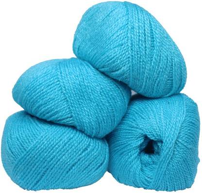 Royal Villa Original Knitting Yarn Wool-2 Ply- Sky Blue Woolen Crochet Yarn Thread. Wool Yarn for Knitting. Woolen Thread-200gm