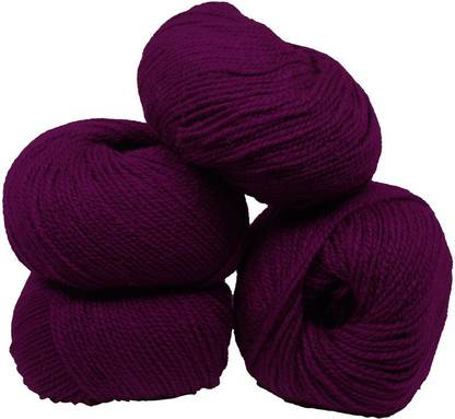 Royal Villa Original Knitting Yarn Wool-2 Ply- Deep Purple Woolen Crochet Yarn Thread. Wool Yarn for Knitting. Woolen Thread-200gm