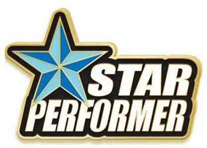 Scintilla Star Performer Lapel Pin/ Badge/ Brooch