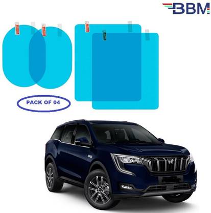 BBM Universal Car Anti Fog Side Window and Rear Side Mirrors Film Waterproof Protective Anti-Fog Rainproof Anti-Glare (Pack of 04) for Mahindra XUV 700 Car Car Mirror Rain Blocker