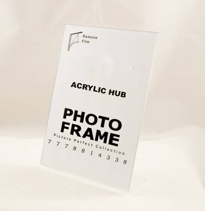 laxmi acrylic Acrylic Display Stand Paper Signage Holder/Acrylic Photo Frame/Menu Stand (L A4 Stand 8 inch x 12 inch) - Pack of 01 Pieces Card Display Stand