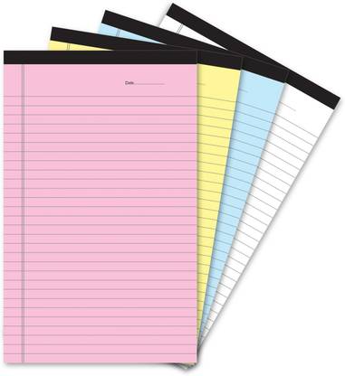 FlyBuy Hub Notepad Premium Quality Paper Big Size 60 GSM ( Pack OF 4 NotePad ) A5 Note Pad etc 50 Pages