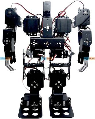 TRUSTECH Biped Robot, Leg Robot Humanoid Servo Motor Metal Bracket Electronic Components Electronic Hobby Kit