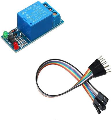 TRUSTECH 1Channel Relay Module And Jumper Wire Set (20 Pcs.) Electronic Components Electronic Hobby Kit