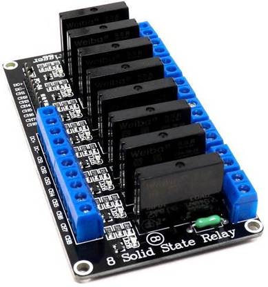 TRUSTECH 5V 2A 8-Channel SSR G3MB-202P Solid State Relay Module (Low level Trigger) Electronic Components Electronic Hobby Kit