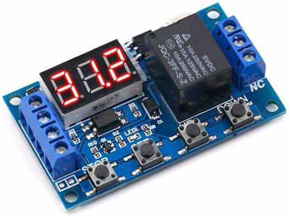 TRUSTECH DC 6-30V LED Display Automation Cycle Delay Timer Control Off Switch Delay Time Relay 6V 9V 12V 24V, Support Micro USB 5V Electronic Components Electronic Hobby Kit