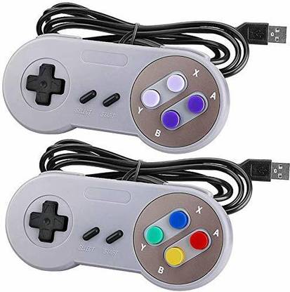TRUSTECH SNES USB Controller 2 Pack Wired Retro SNES Gamepad Controllers for Super Nintendo with 5ft USB Extension Cables Joypad Controllers for Windows Laptop PC Mac and Raspberry Pi System Electronic Components Electronic Hobby Kit