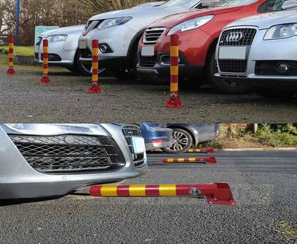 Green Home Nebal Secure Guards Multi Purpose Iron Made Foldable Parking Barrier/Barricade Emergency Sign