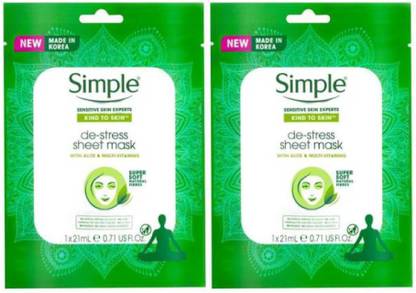 Simple SHEET MASK 21 ML PACK OF 2