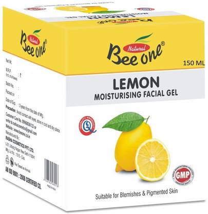 BEE ONE Lemon Facial Gel Provides Equilibrium Between Hydration and Moisturization Non Sticky, Refreshes Skin
