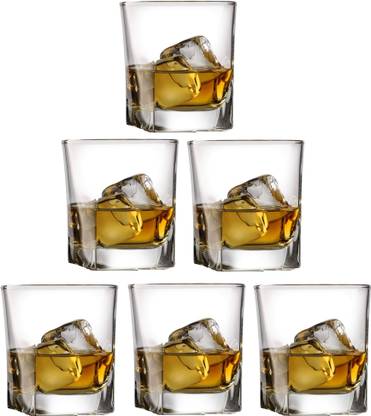 1st Time (Pack of 6) Transparent Water Glass, Set Of 6, 180 ML Glass Set Water/Juice Glass