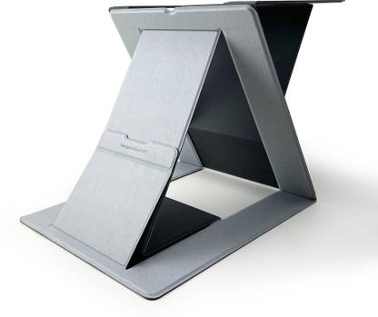 Moft Moft Z Sit-stand Laptop Desk(Grey) Z 5-in-1 Sit-Stand Desk Adjustable Stand, Portable & Foldable Laptop Stand, Perfect for Bed,Office, Home and Table and Non Sticky and anti skid stand for Laptop (Grey) Polypropylene Floor and Desk Stand Rotatable Laptop Stand with Adjustable Height Compatible with Universal Laptops