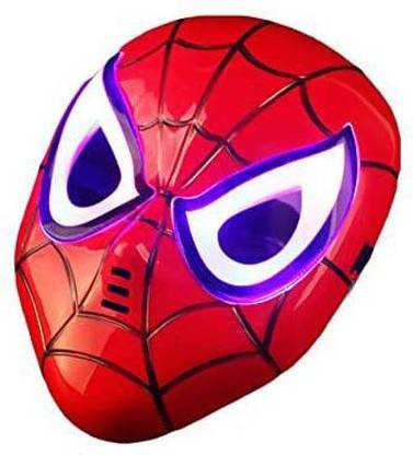 AMACO Spiderman Face Mask for kids - Avengers SuperHero Spider man Costume Face mask with LED Light Cosplay for Party Party Mask Super Hero Cartoon Plastic Mask , Avengers Birthday Party Props Return Gift PARTY MASK -4123 Party Mask