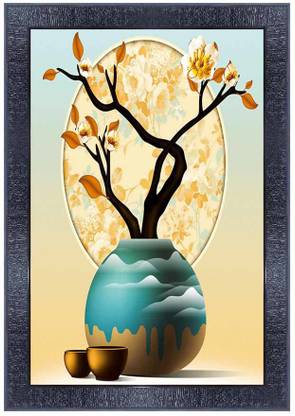 pnf Flower Wood Photo Frames with Acrylic Sheet (Glass)m-57 Digital Reprint 14 inch x 10 inch Painting