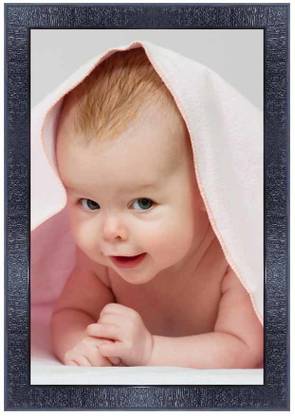 pnf New born Baby Frames with Acrylic Sheet (Glass)-197-baby Digital Reprint 14 inch x 10 inch Painting