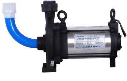 V-Guard 0.5 HP, Openwell Submersible Pump, for Lifting Water from Wells, Tanks, Single Phase 220v, with Cable and Starter (Multicolour) Submersible Water Pump (0.5 hp) Submersible Water Pump