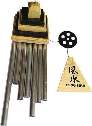 GJ Feng Shui Vastu 7 Pipe Wind Chime for Balcony, Window, Home and Garden Aluminium Windchime