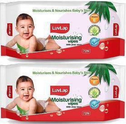 LuvLap Baby Moisturising Wipes with Aloe Vera