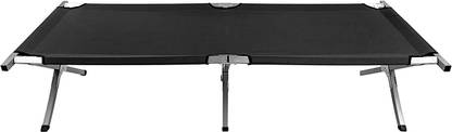 CPEX Folding Stainless Steel Portable Bed for Camping, Military Style with Bag Metal Single Bed