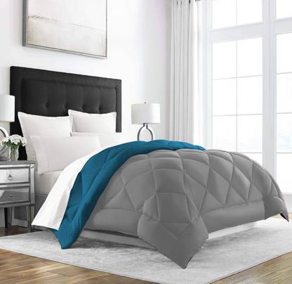 BAZKU Checkered Single Comforter for  Heavy Winter
