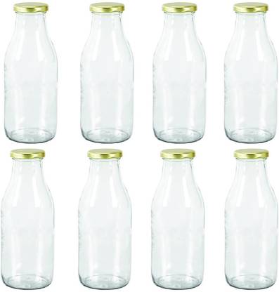1st Time Transparent Glass Container Jar With Lid, 500 ml, Pack Of 8 500 ml Bottle